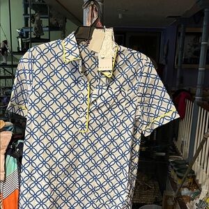 Marni Blue and White Patterned Shirt